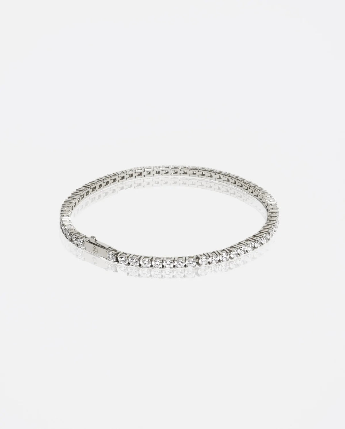 3MM TENNIS BRACELET - WHITE GOLD